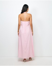AERE - Tiera Halter Maxi Dress