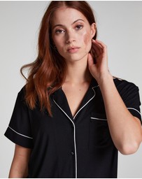 Hunkemoller - Jacket SS Jersey Essential Sleep Shirt