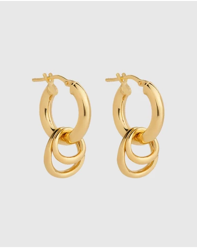 Najo - Whisper Yellow Gold Hoop Earring