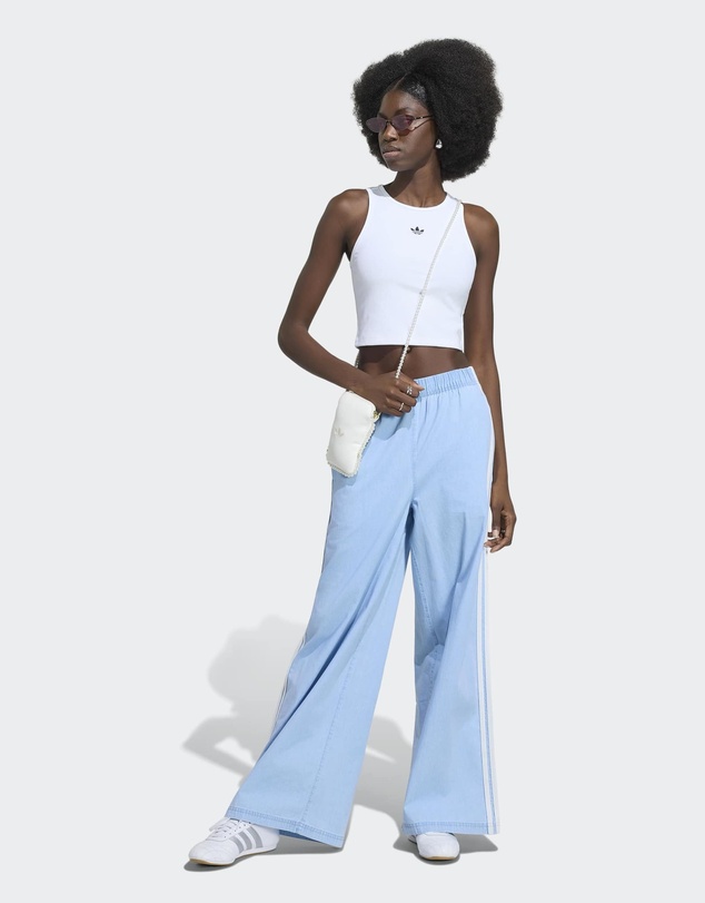 adidas Originals - ADIDAS ORIGINALS SUMMER GLOW DENIM WIDE LEG PANTS Womens