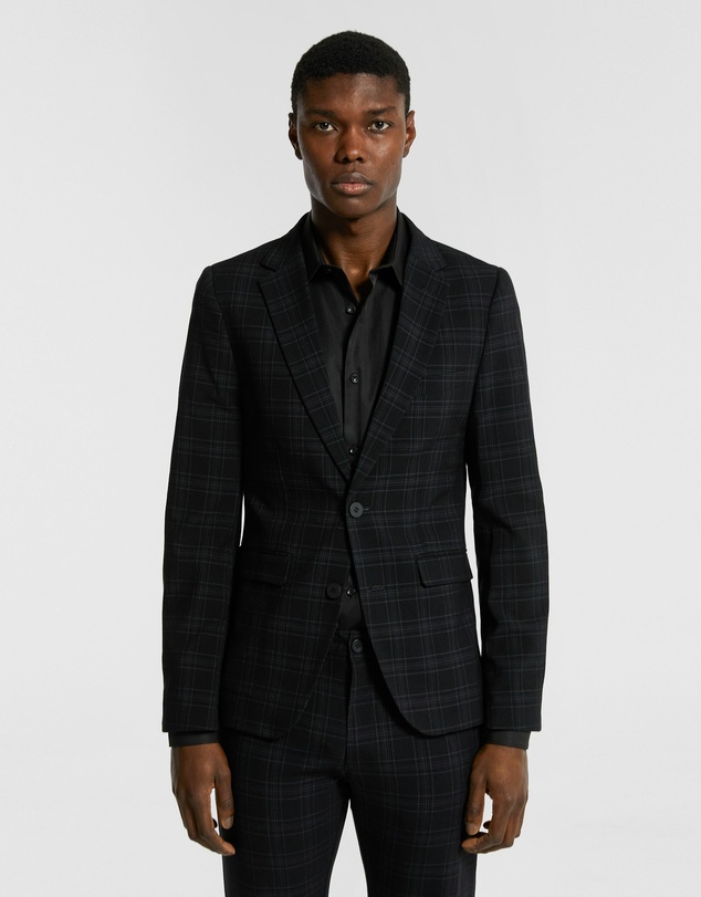 yd. - Alpa Check Stretch Blazer