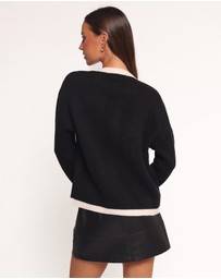 Petal & Pup - Orabelle Contrast Hem Cardigan - Black