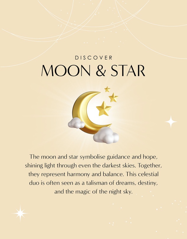 Ottoman Hands - Moon and Star Stud Earrings