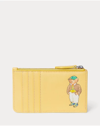 Polo Ralph Lauren - Polo Bear Leather Zip Card Case