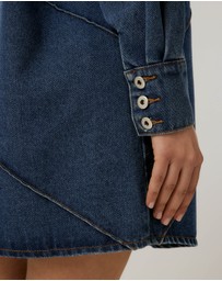 Calli - Stitch Denim Dress