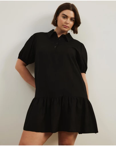 Atmos&Here Curvy - Lola Linen Blend Shirt Dress