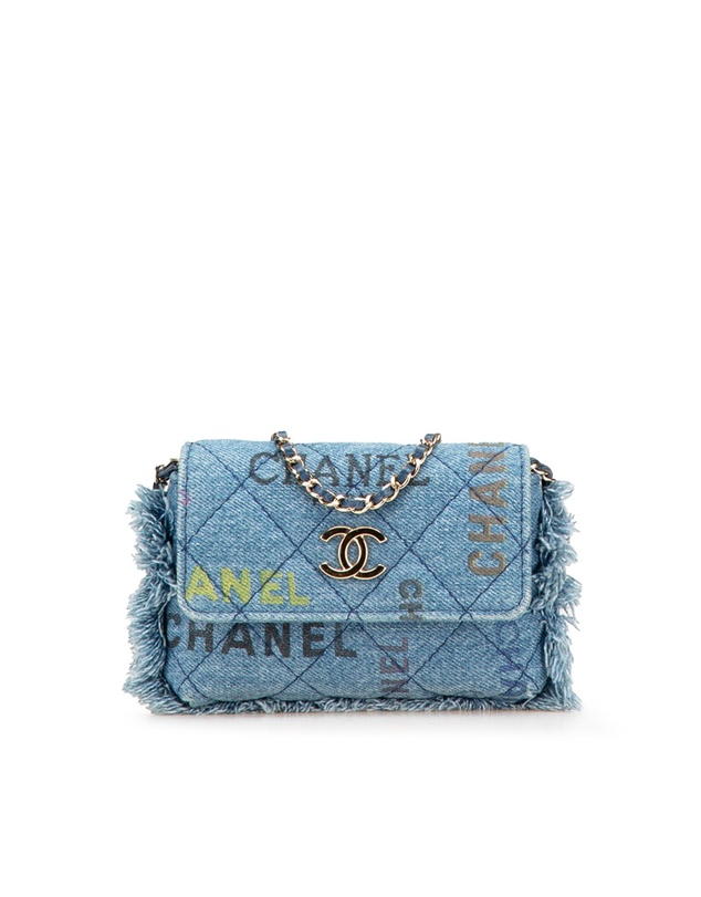 Pre-Loved by Azura Reborn - Pre-Loved Mini Denim Mood Clutch with Chain