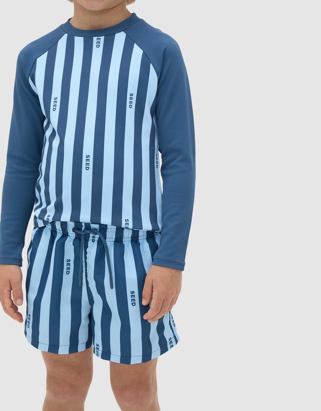 Seed Heritage - Stripe Logo Boardshort