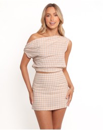 Petal & Pup - Elia Top - Beige Check