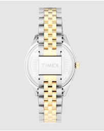 TIMEX - Womens 36mm Legacy Two-tone Case and Bracelet with Green Dial