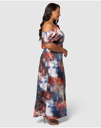 Sunday In The City - Phantom Maxi Satin Dress