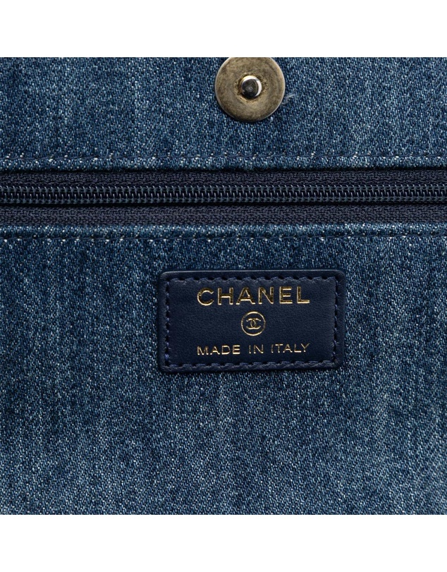 Pre-Loved by Azura Reborn - Pre-Loved Denim 19 Flap Wallet On Chain