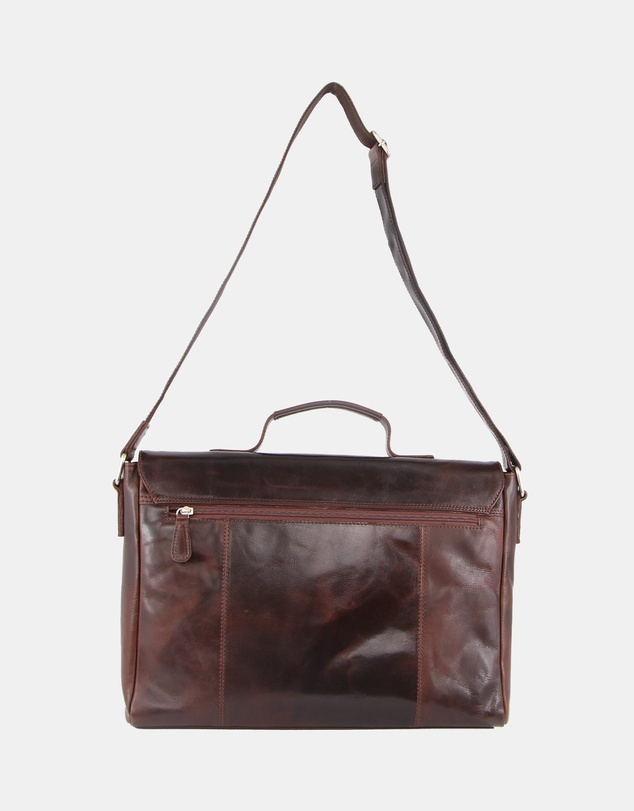 Pierre Cardin - Pierre Cardin Rustic Leather Computer Bag