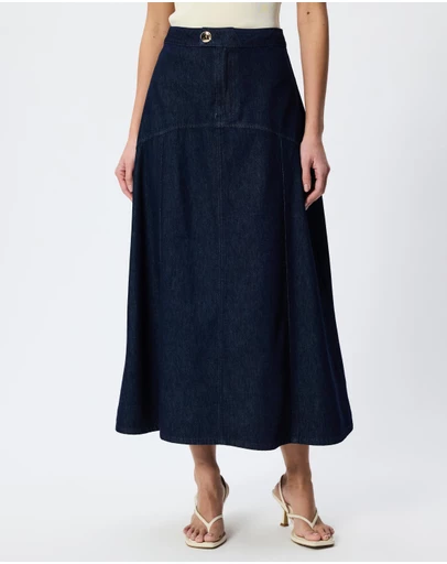 Tussah - Tenley Chambray Midi Skirt