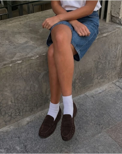 AERE - Comfort Back Suede Loafers