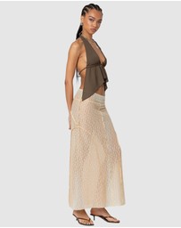 EDIKTED - Freda Open Back Chiffon Top