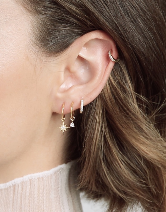 SAINT VALENTINE - North Star Mini Hoops - Gold