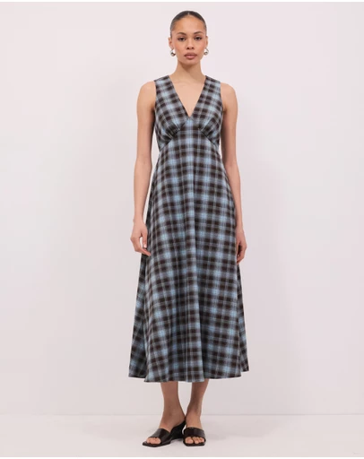 Calli - Lola Check Maxi Dress
