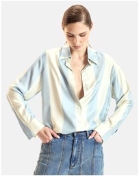 Cynthia Rowley - Silk Striped Button-Up Shirt
