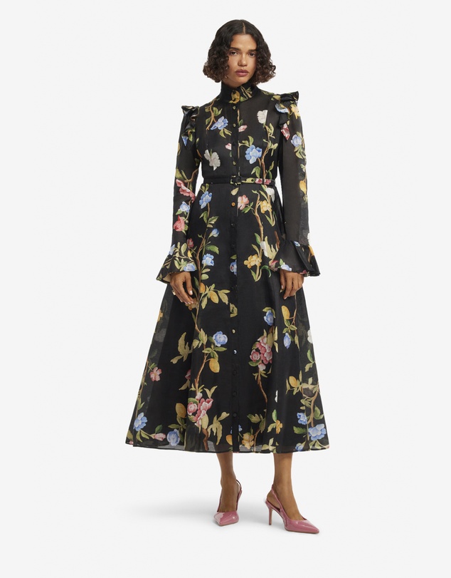 LEO LIN - Katrina Butterfly Sleeve Midi Dress
