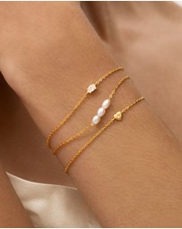 SAINT VALENTINE - Mini Pearl Bracelet - Gold