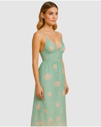 Romance by Honey and Beau - Lou V Neck Midi Dress
