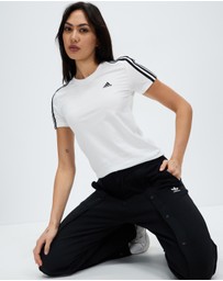 adidas Sportswear - Loungewear Essentials Slim 3-Stripes Tee
