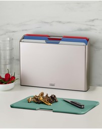 Joseph Joseph - Folio™ 4-piece Large Chopping Board Set with Storage Case (Silver/Coast)