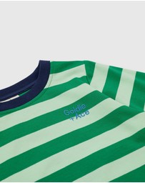 Goldie + Ace - Essential Stripe Logo LS Top - Babies-Kids