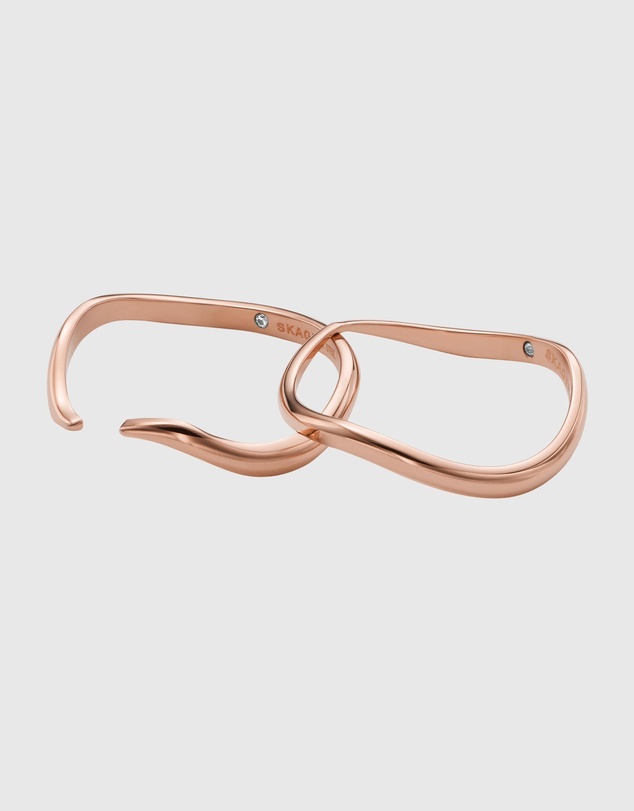 Skagen - Essential Waves Rose Gold Tone Ring