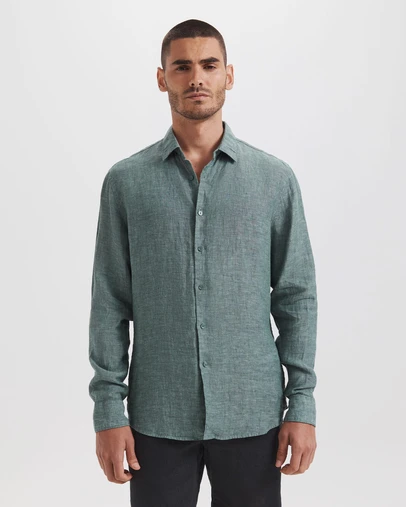 SABA - Anderson Long Sleeve Classic Linen Shirt