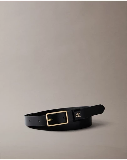 Calvin Klein - Full Grain Leather Logo Belt