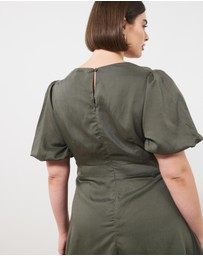 Atmos&Here Curvy - Lucia Puff Sleeve Mini Dress