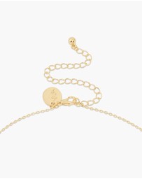 Lovisa - Gold Plated Cubic Zirconia Floral Teardrop Necklace