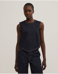 Witchery - Denim Scarf Hem Top