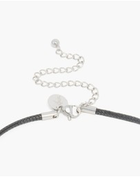 Lovisa - Waterproof Stainless Steel Organic Pendant Cord Necklace