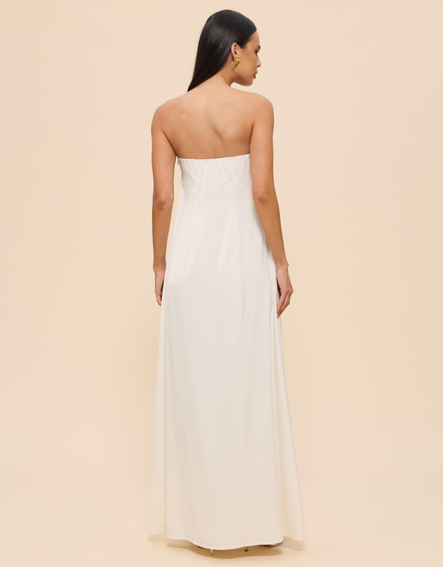 CHANCERY - Olivia Strapless Satin Maxi Dress