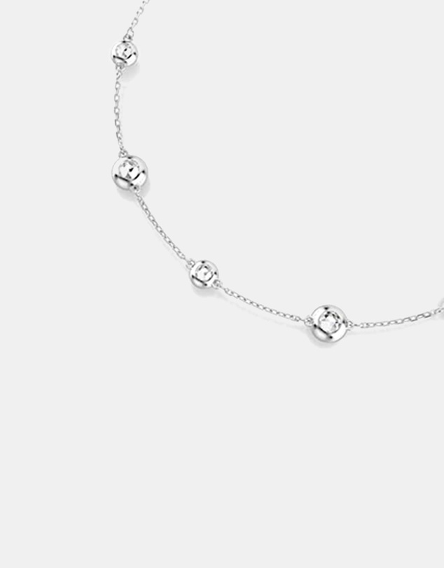 Swarovski - Una Angelic Necklace, Round Cut, Double Sided Motifs, White, Rhodium Plated