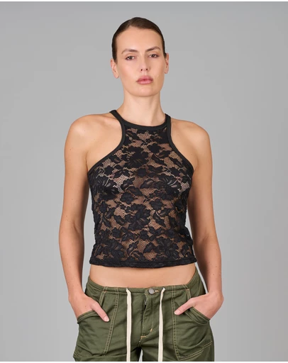 Love and Nostalgia - The Good Girl Super Racer Back - Black