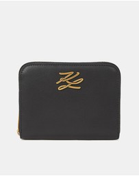 Karl Lagerfeld - K/Autograph Medium Zip Wallet