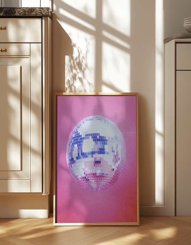 Olive et Oriel - Pink Disco Ball by Samantha Hearn Art Print