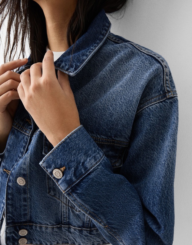Bershka - Cropped Denim Jacket