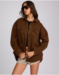 ONE TEASPOON - Longline Denim Jacket - Cheetah Print