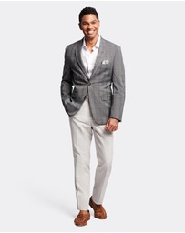 Brooksfield - Textured Check Stretch Blazer
