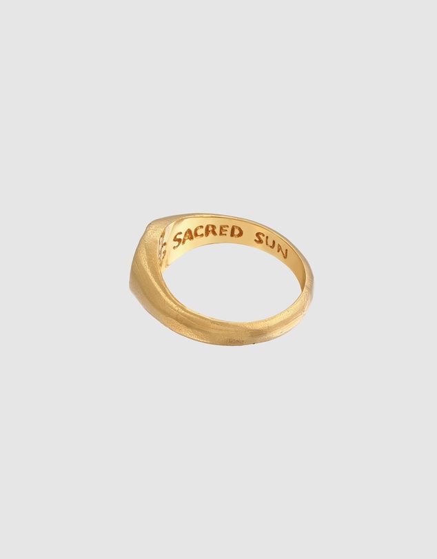 Haze & Glory - ICONIC EXCLUSIVE - Sacred Sun Signet Ring in Gold-Plated 925 Silver