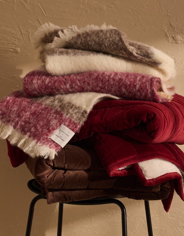 Country Road - Marlon Cotton Sherpa Throw