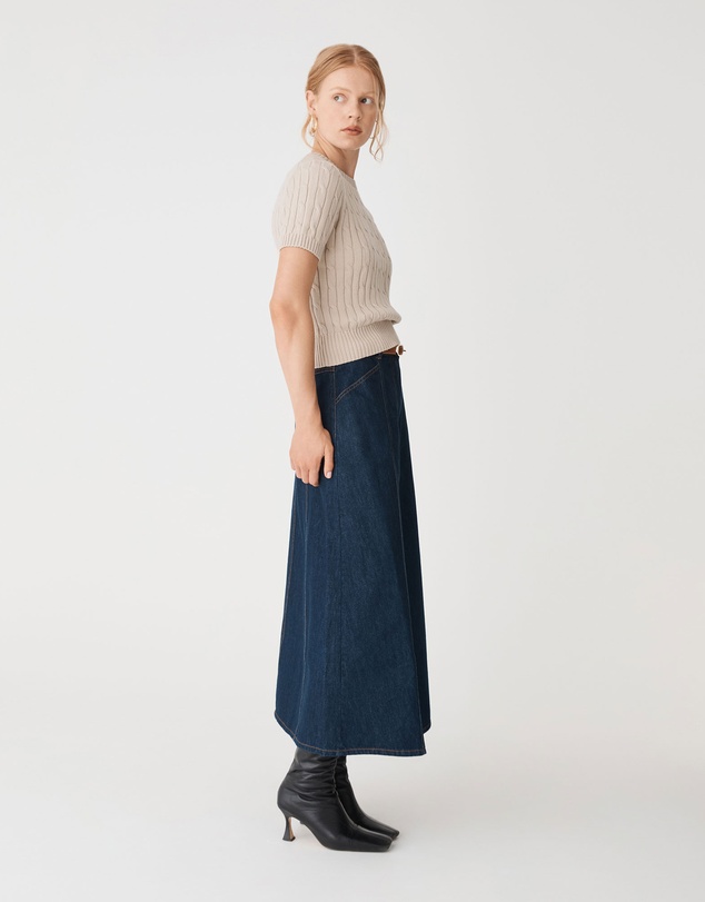 Forcast - Anita Short Sleeve Cable Knit