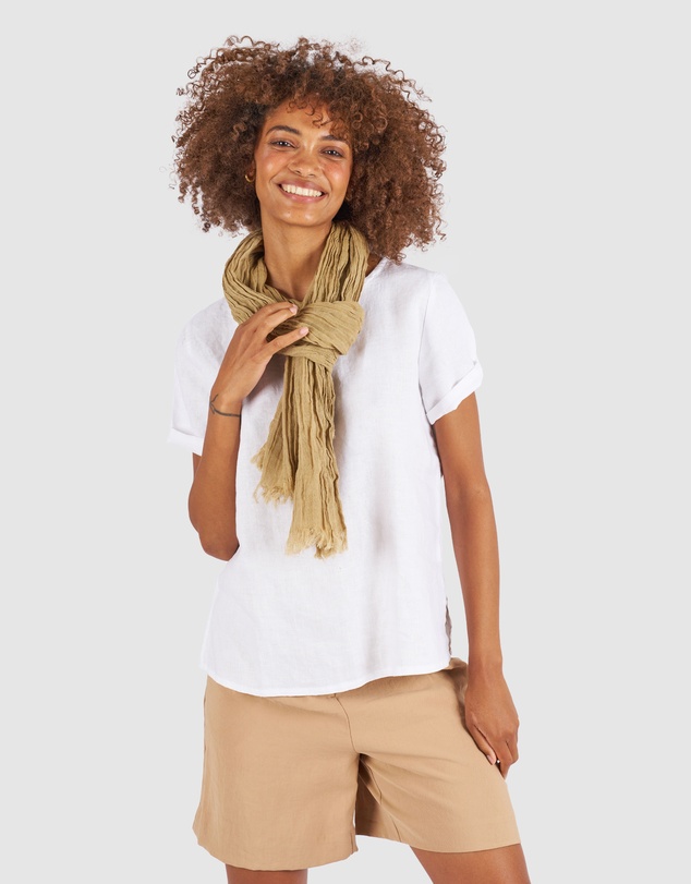 CAMIXA - French Linen Crinkled Scarf