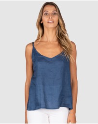 CAMIXA - CAMI-V linen Camisole Top