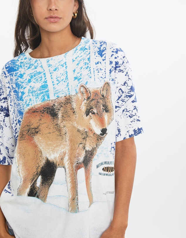 Vintage by The Real Deal - Pre Loved - Vintage 90s Wolf Wildlife Tee